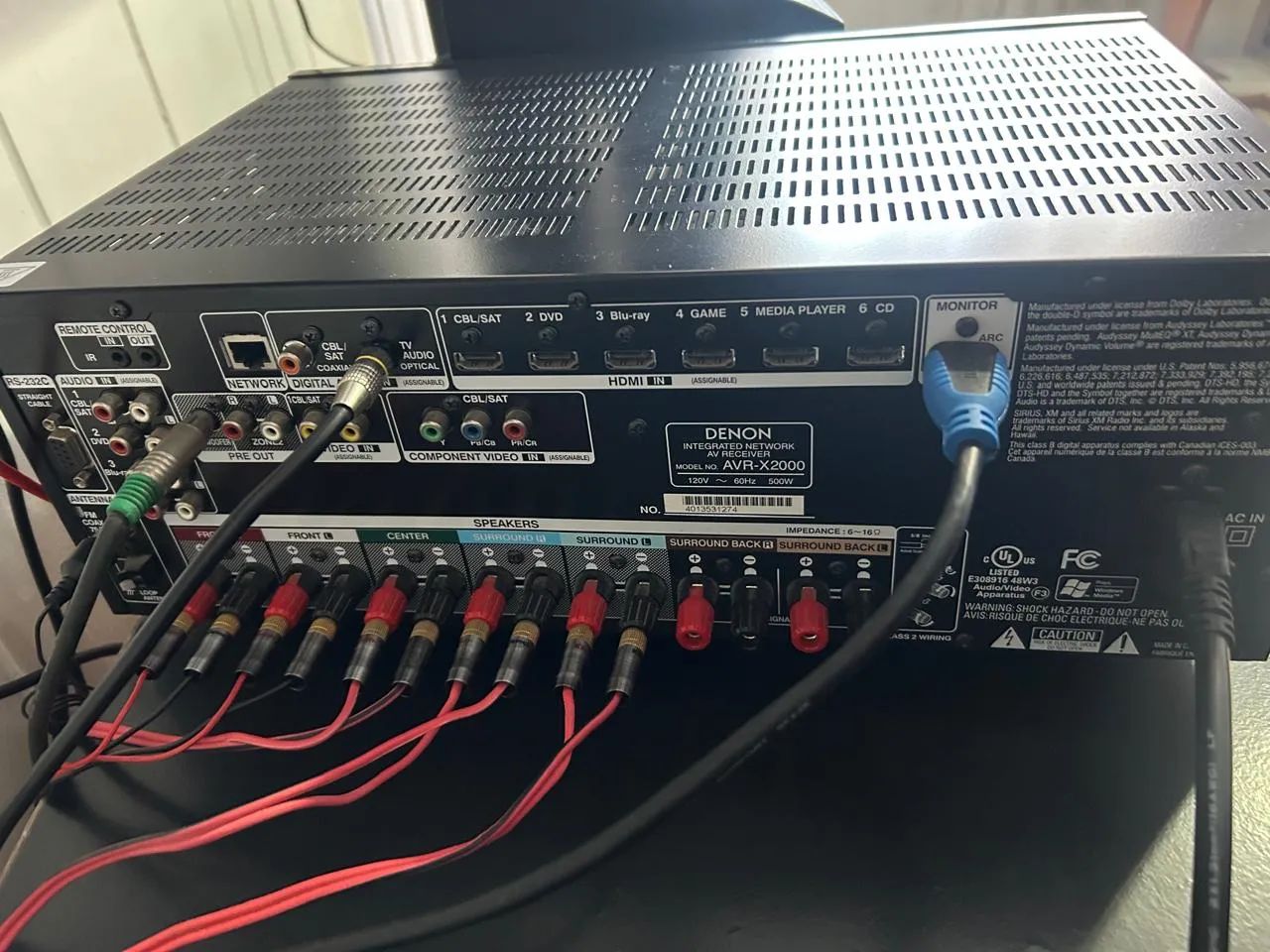 Receiver Denon Avr X2000 ( excelente) - Foto 5