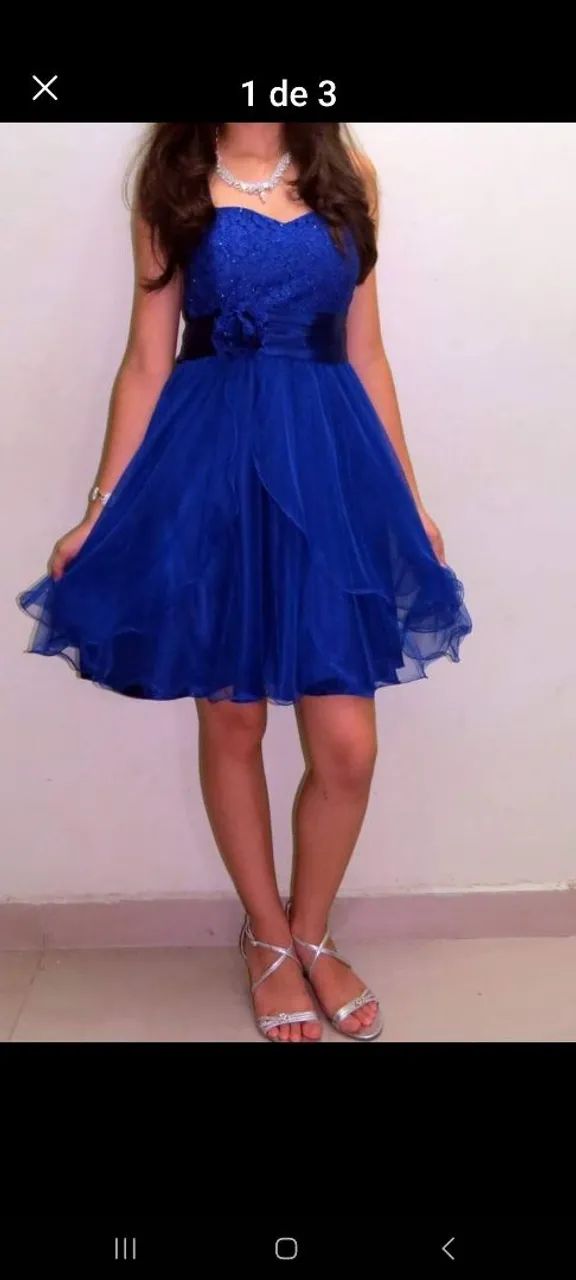 Vestido azul elegante - Foto 2