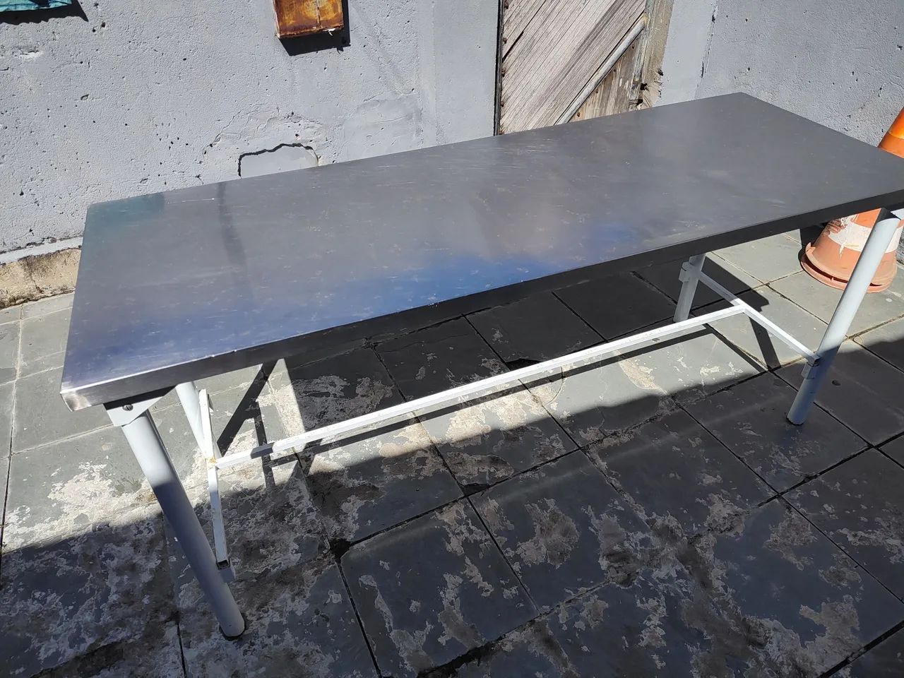 Mesa bancada inox industrial 190 cm