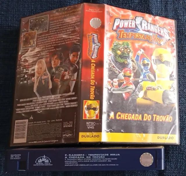 VHS Dublado Power Rangers Tempestade Ninja A Chegada Do Trovão