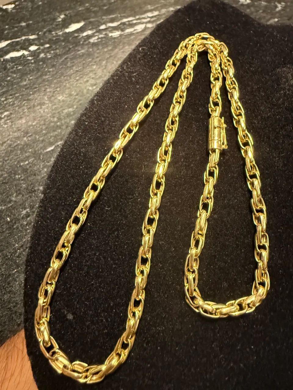 Cordão de ouro 18k modelo elo duplo  - Foto 2