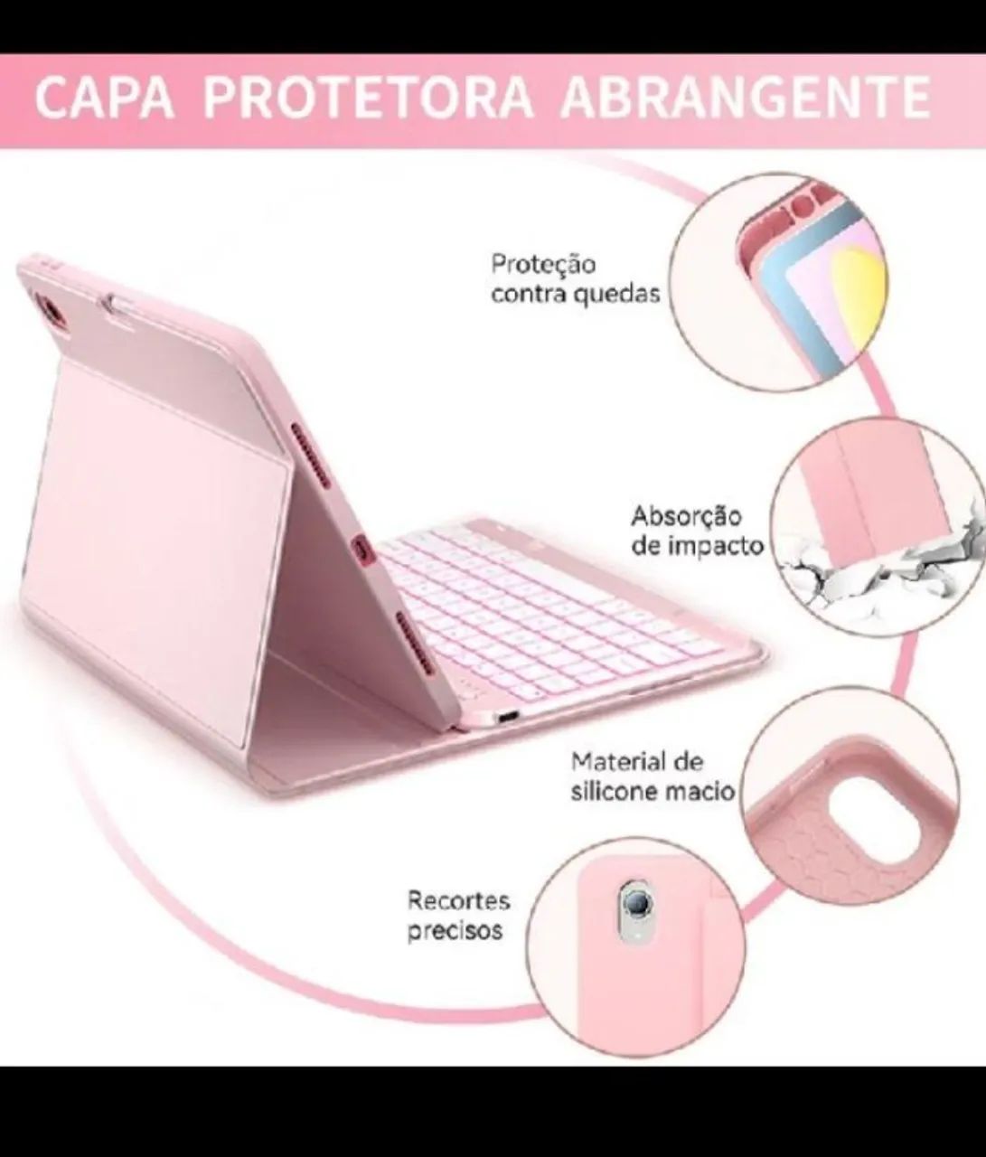 Back Fiel Capa para tablet+ Mouse + Teclado.