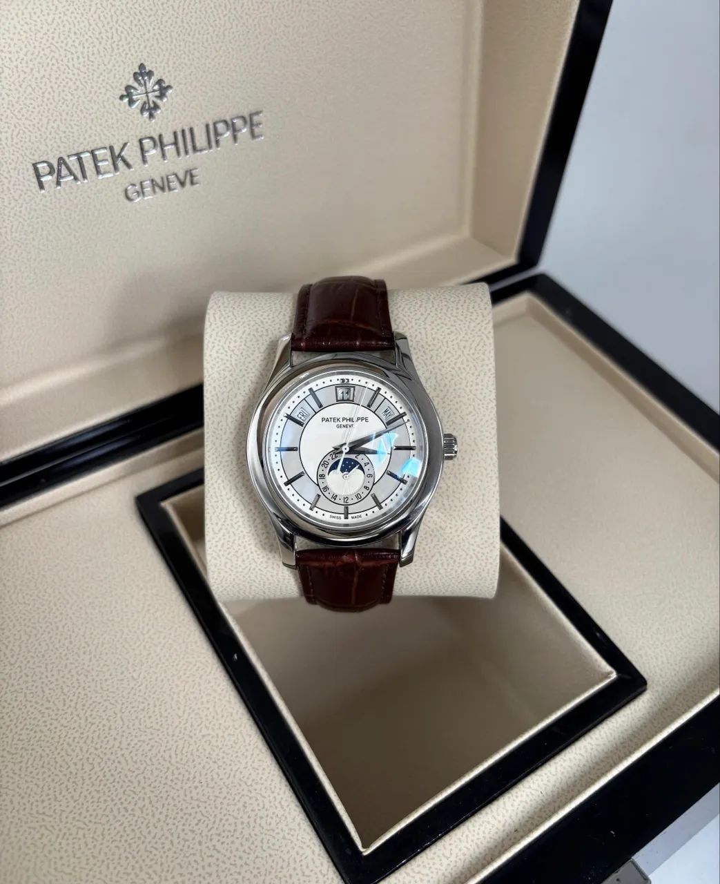 Relógio Masculino Patek Philippe Couro - Automatico- Top Premium - Versão limitada