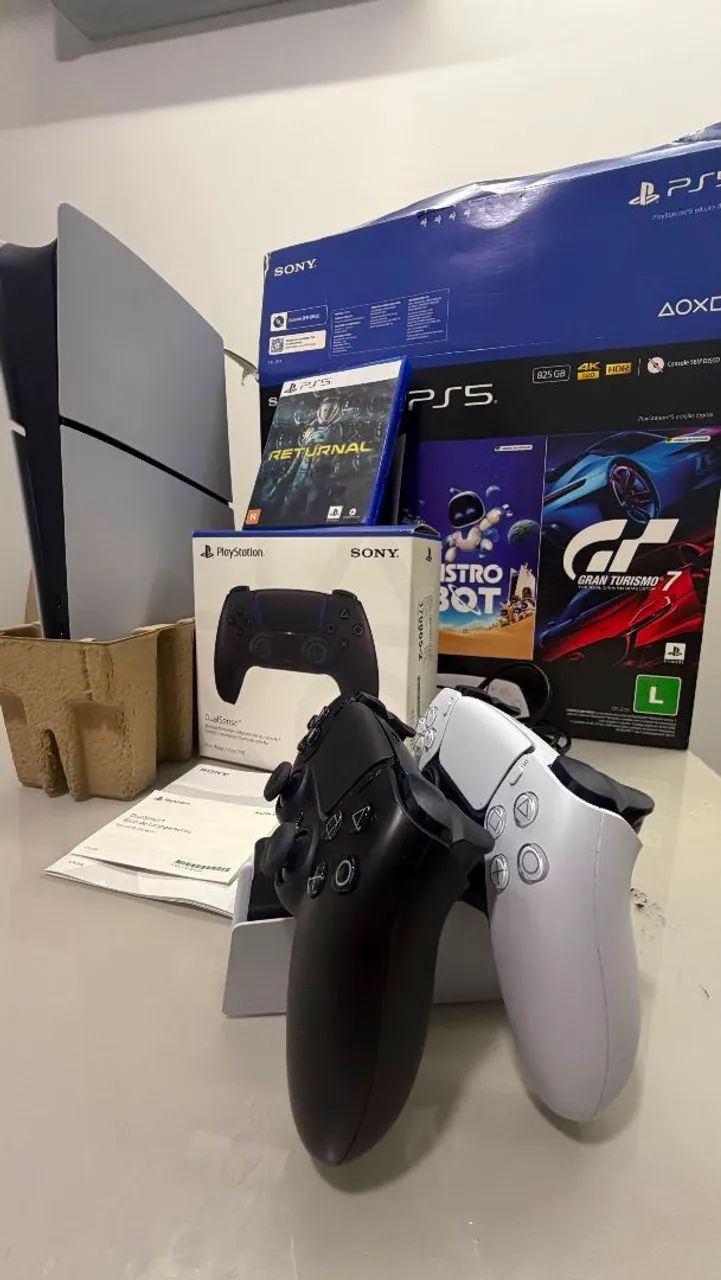 Ps5 slim com dois controles e base de carregamento  - Foto 4