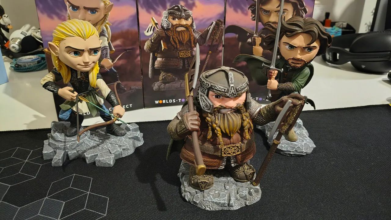 Iron Studio 3 MiniCo Senhor dos anéis, Legolas Gimli, Aragorn - Foto 4