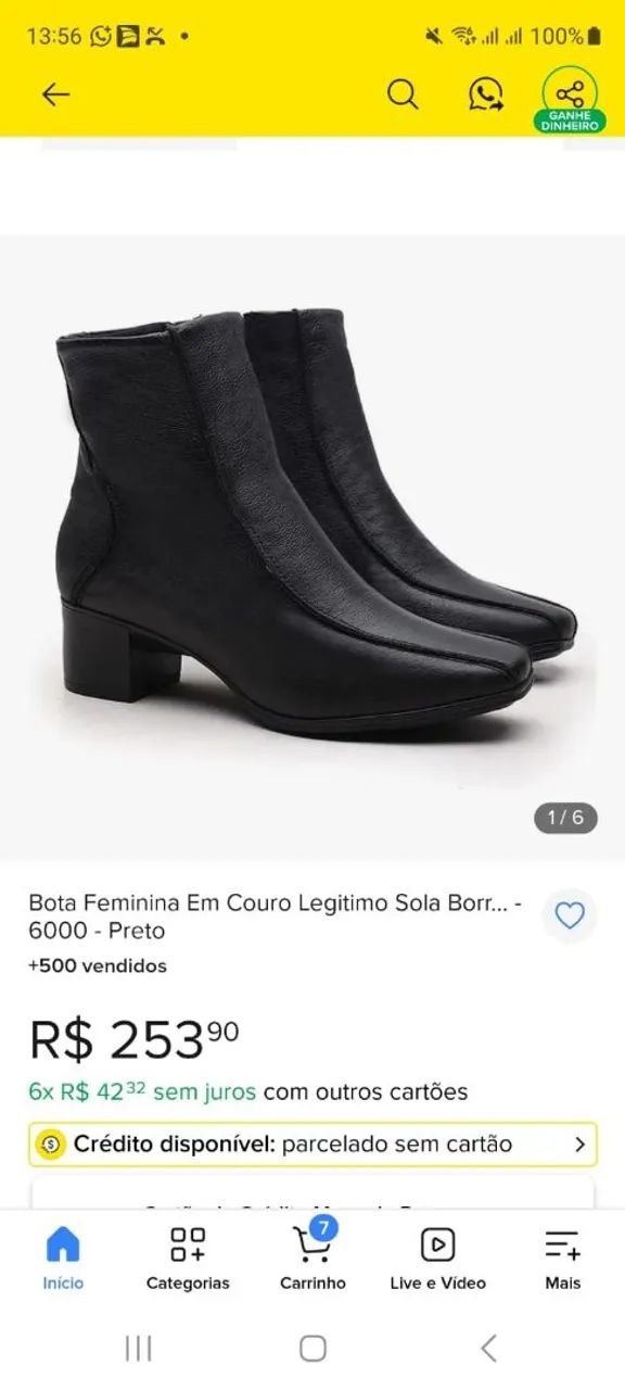 Bela Bota de couro - Foto 3