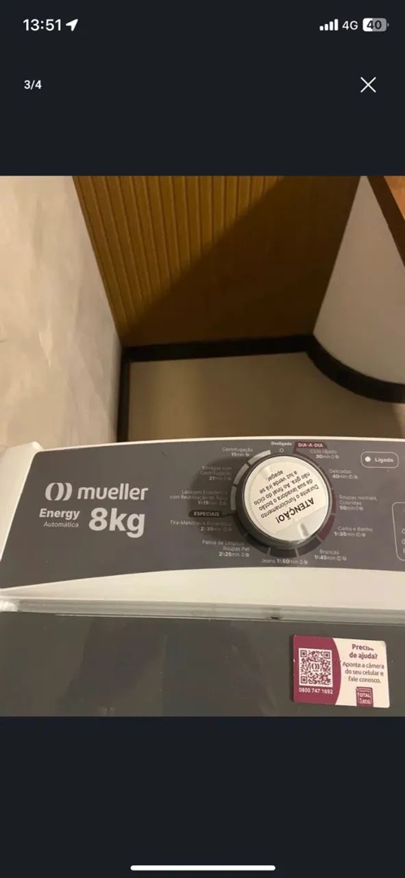 Máquina de lavar roupa nova  8kg 