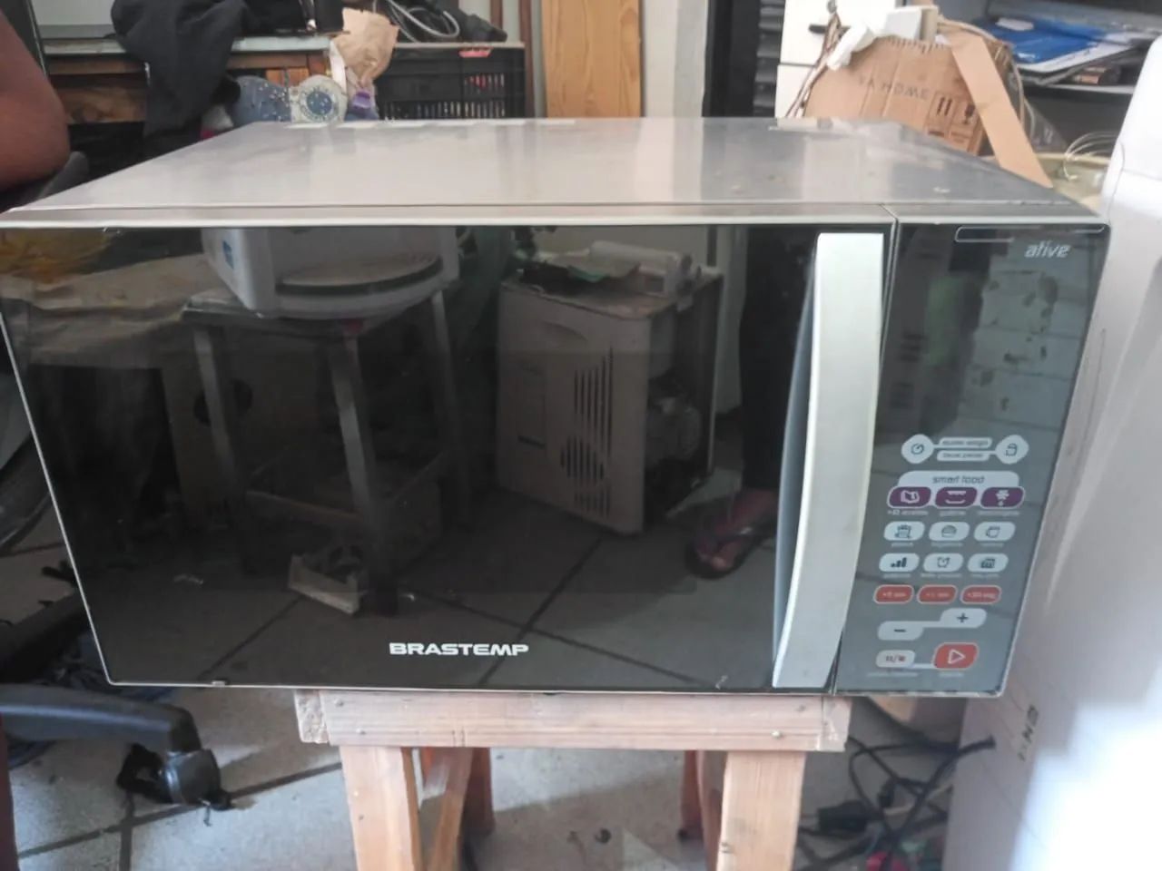 Microondas Brastemp inoxs perfeito estado funciona perfeitamente 