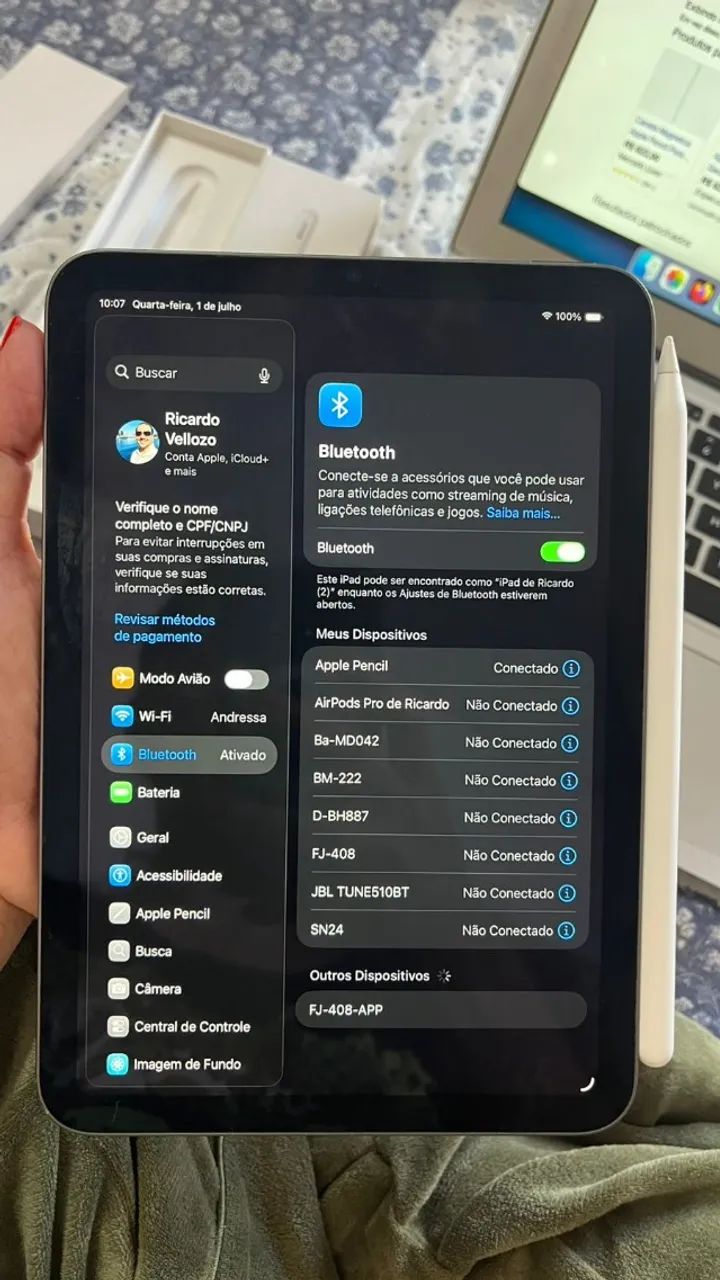 Apple Pencil 2ª Geração Original | Funcionando Perfeitamente | Com Caixa - Foto 2