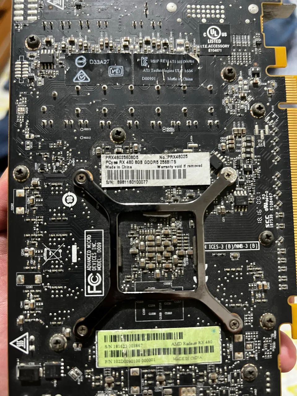 Placa de vídeo RX 480 8gb PCYES (defeito) - Foto 4