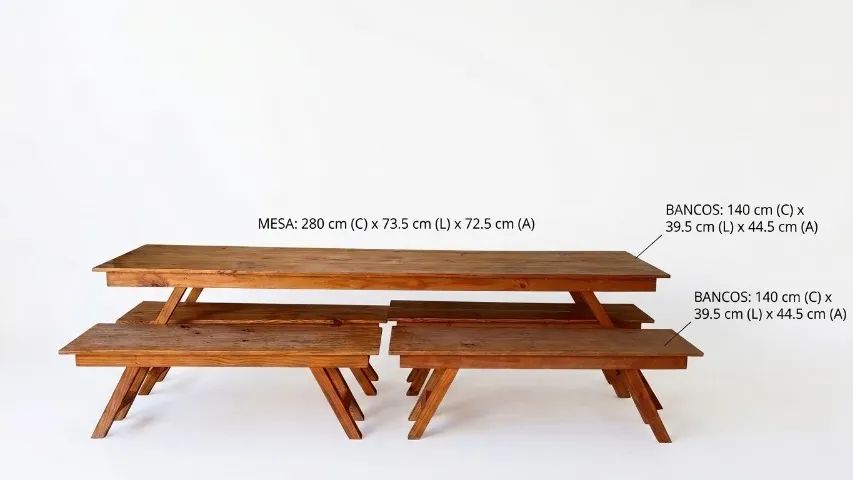 Mesa + Bancos 