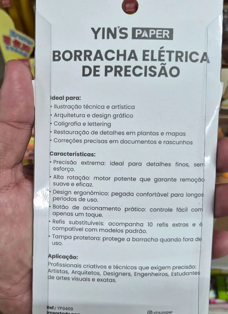 BORRACHA ELETRICA C/REFIL SORT<br>REF: YP9409 - Foto 2
