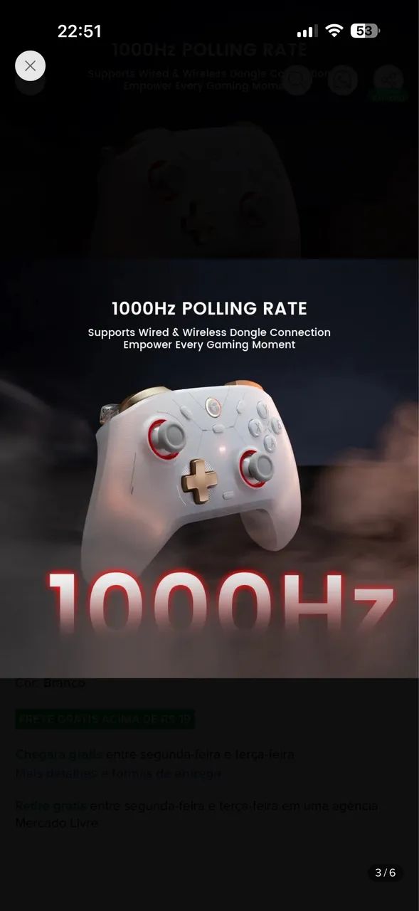 Controle Gamer Gamesir Cyclone 2 Sem Fio Para Pc Switch Android e iOS - Foto 2