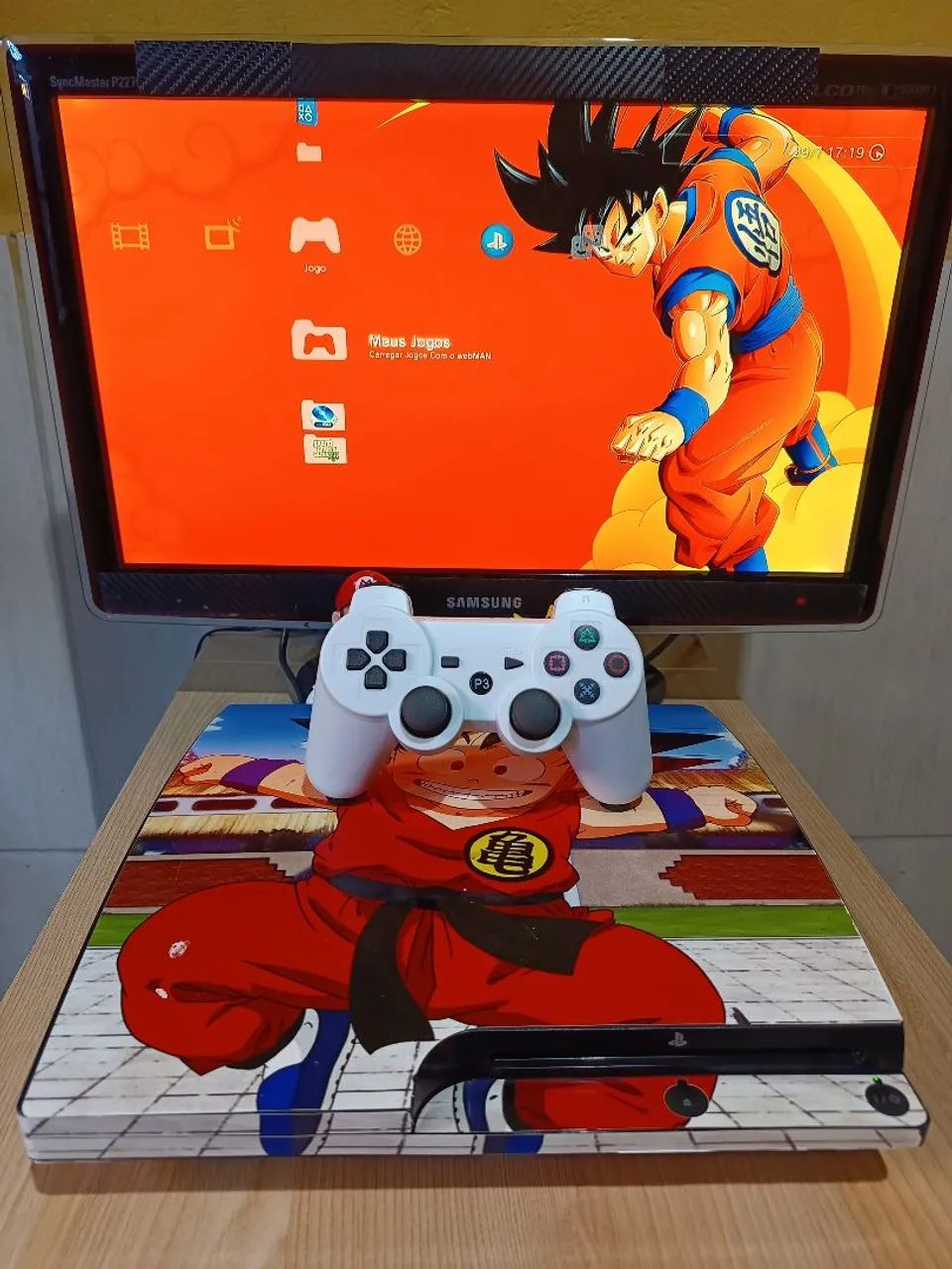 Ps3 slim + 2 controles!!!! Desblok com garantia! - Foto 2