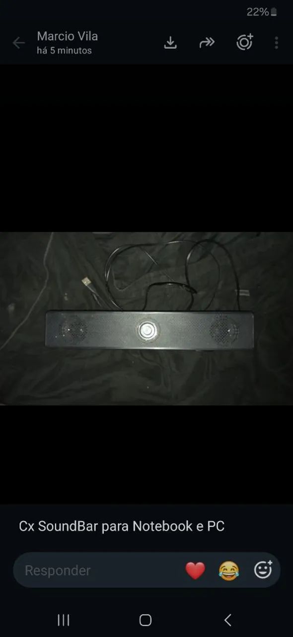 Caixa de Som SoundBar Led para PC e Notebook 