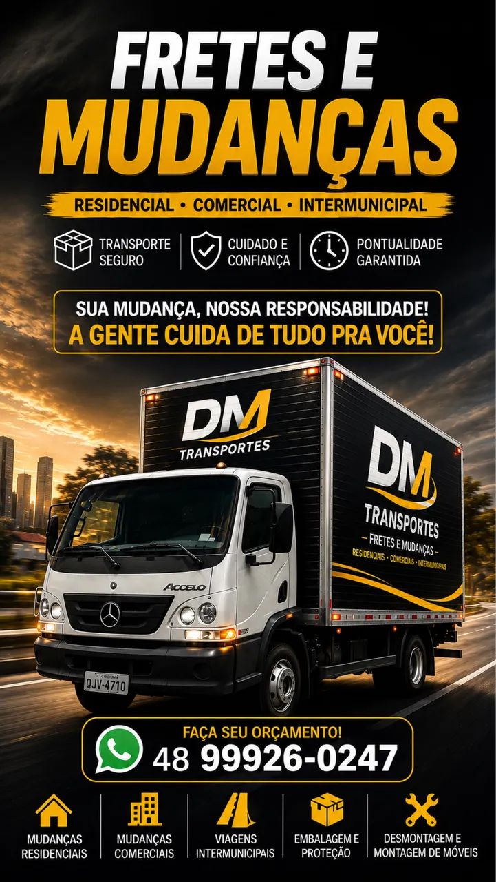 FRETES MUDANÇAS E TRANSPORTES PARA TODA REGIÃO 