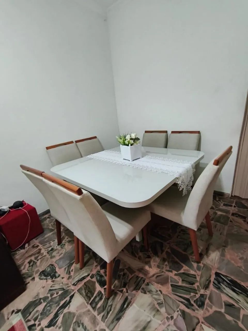 Mesa de jantar de MDF com vidro - Foto 2