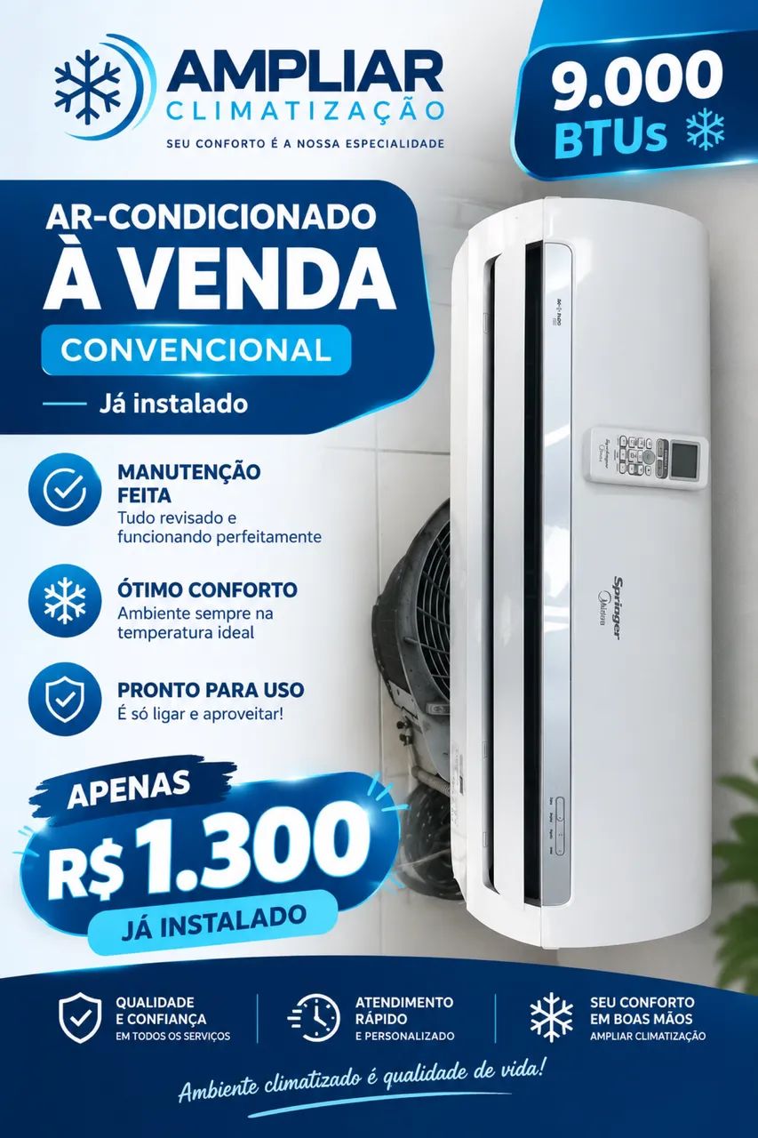 Ar condicionado 9.000btus