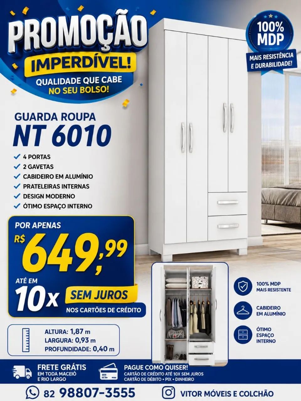 OFERTAS ROUPEIRO NT 6010  - Foto 3