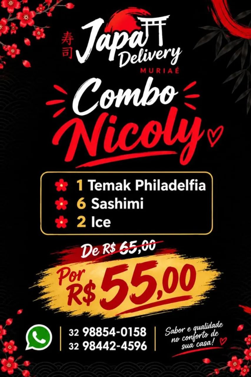 Comida japonesa em muriaé 