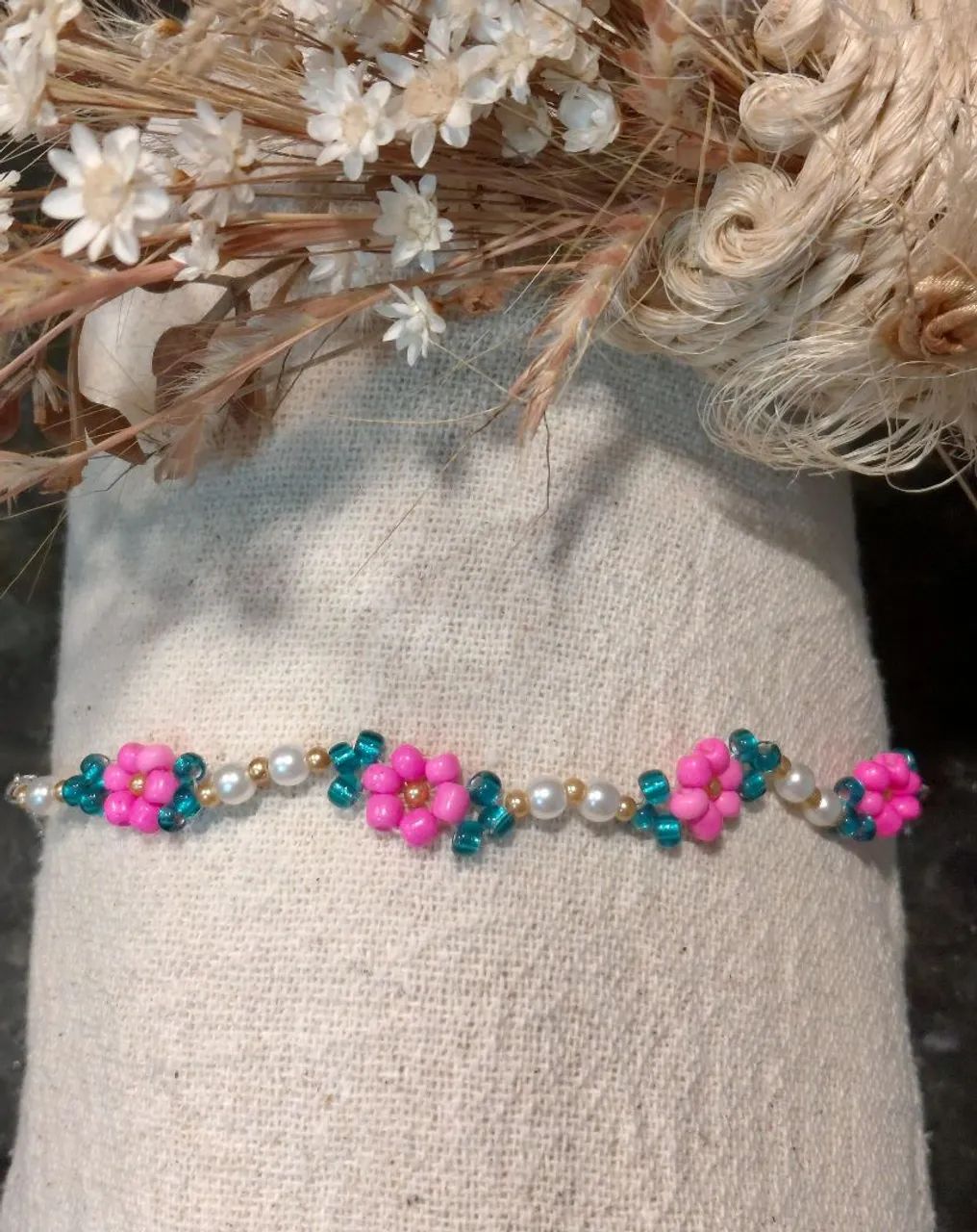 Pulseira artesanal miçangas luxo - Foto 2