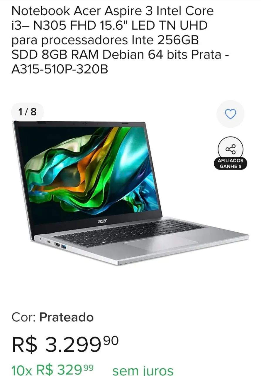 VENDO NOTEBOOK  DIVIDO NO CARTÃO - Foto 3