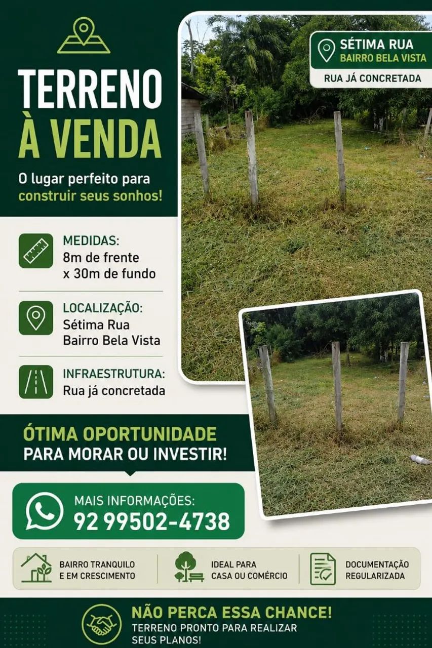 TERRENO À VENDA - BAIRRO BELA VISTA 