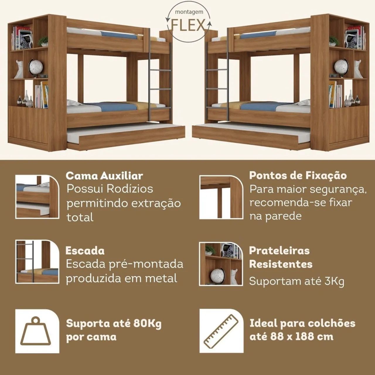 Treliche 2 portas com estante - Foto 3
