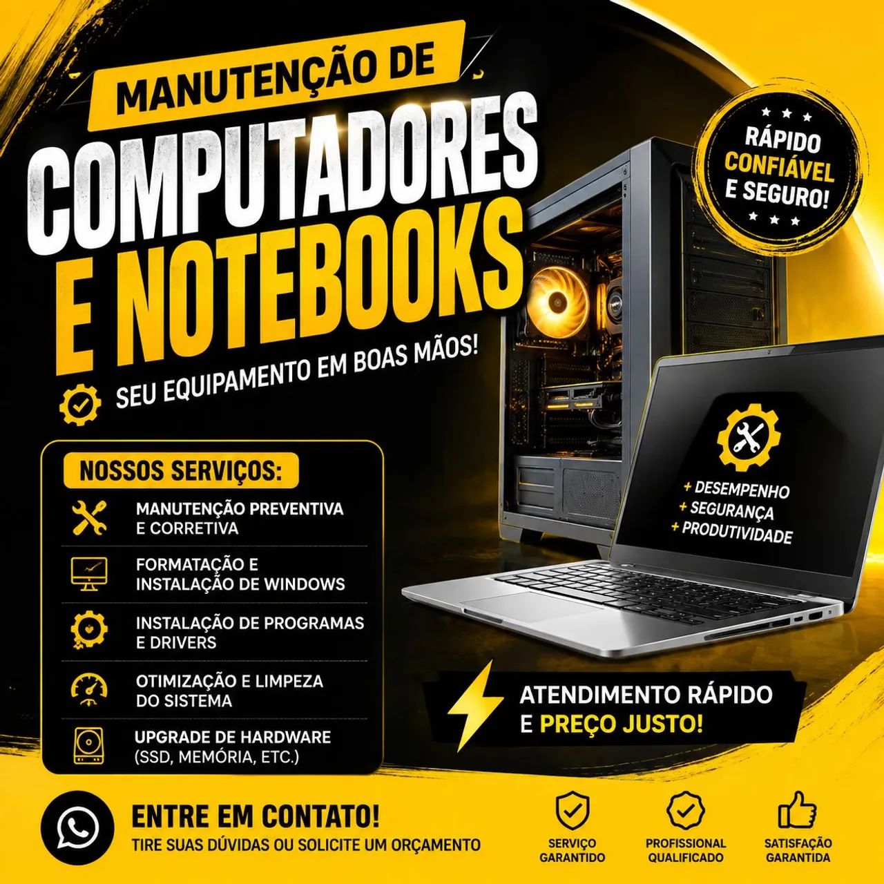Manutenção de computadores e notebooks 
