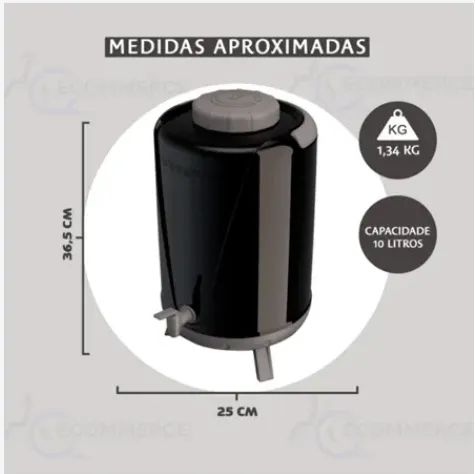 Garrafa Botijão térmico com torneira e alça 10 Litros - Foto 4
