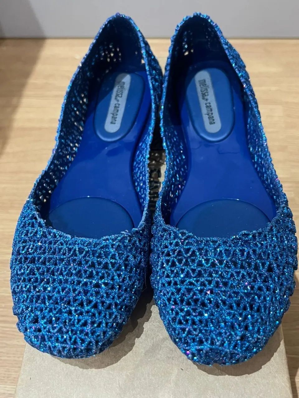 Melissa Campana Papel Azul glitter - Foto 4