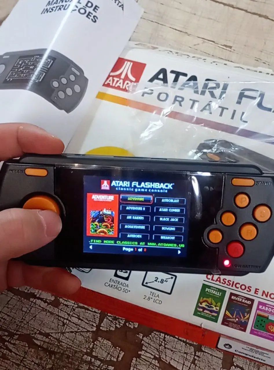 Atari portátil flashback TecToy com 70 jogos e manual - Foto 5