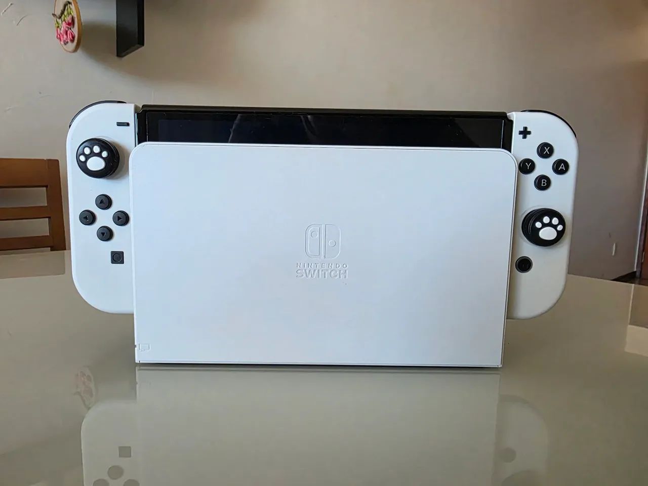 Nintendo Switch Oled Branco 64gb na caixa + 1 par de controles