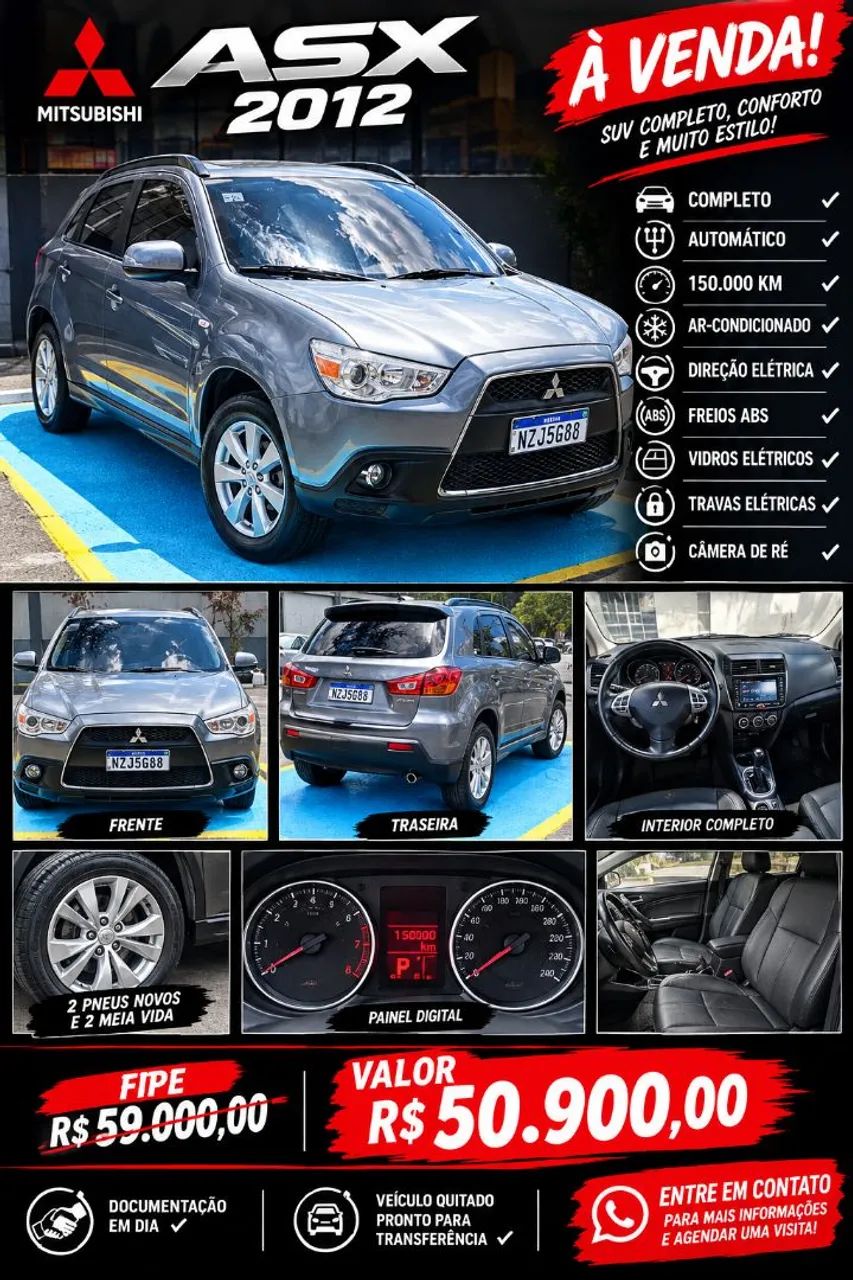 Mitsubishi Asx 2.0 16V 160CV AUT. 2012