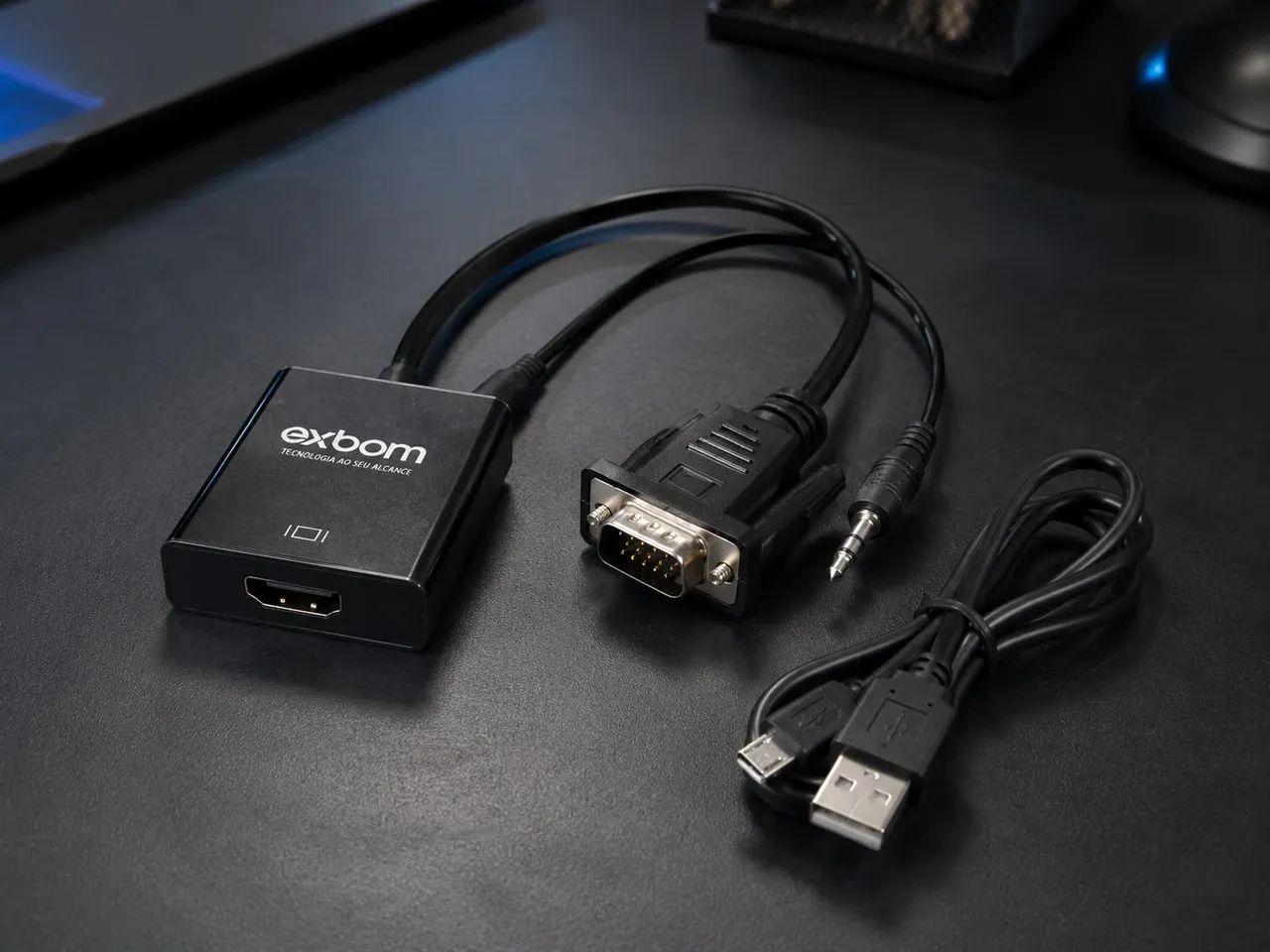 Adaptador Conversor VGA para HDMI com Áudio Exbom - Foto 5