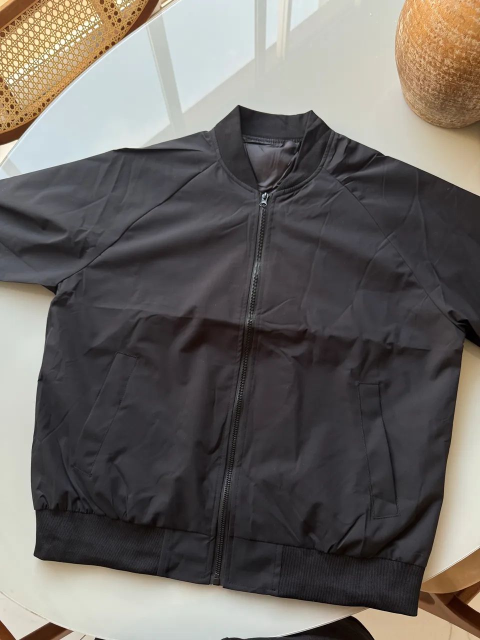 Jaqueta Bomber Preta Slim Premium - Nova (P) - Foto 4