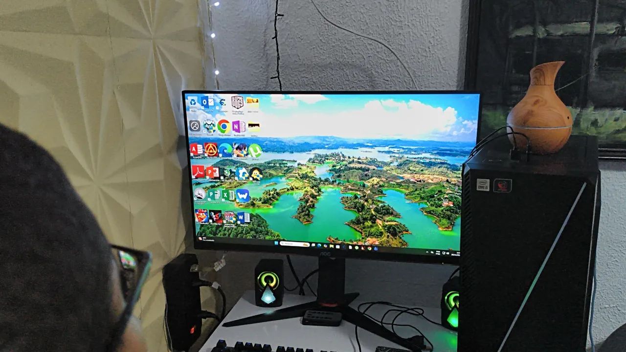 Monitor AOC 29 polegadas vender seminovos bom está funcionando perfeitamente  - Foto 5