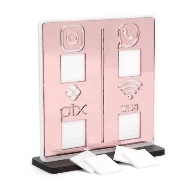 Placa Acrílica QR Code Rose Personalizada - Foto 2