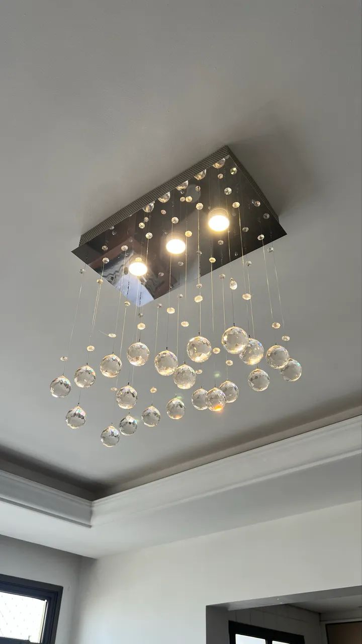 Lustre bolas espelhado