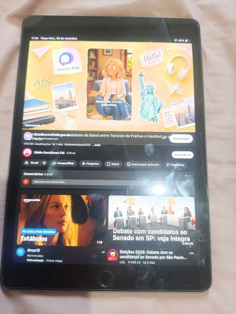 iPad 9 geração Apple em estado de novo