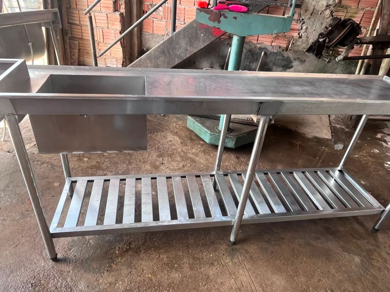 Mesa Pia de Aço Inoxidável Industrial - Foto 3
