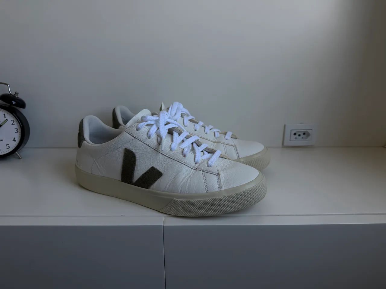 Tênis VEJA Campo Leather White Kaki - Tamanho 40 - Calçados