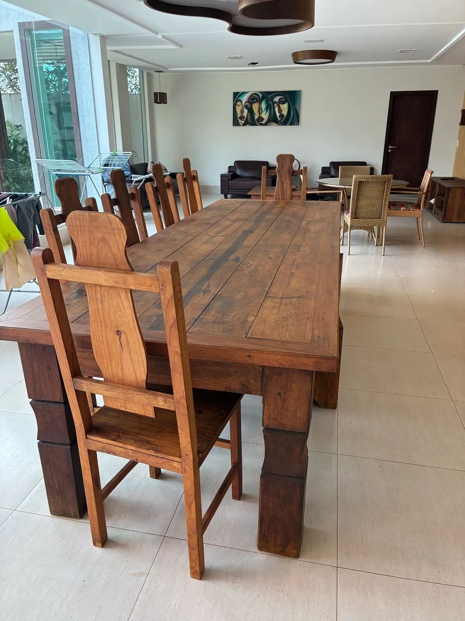 MESA DE MADEIRA MACIÇA  - Foto 2