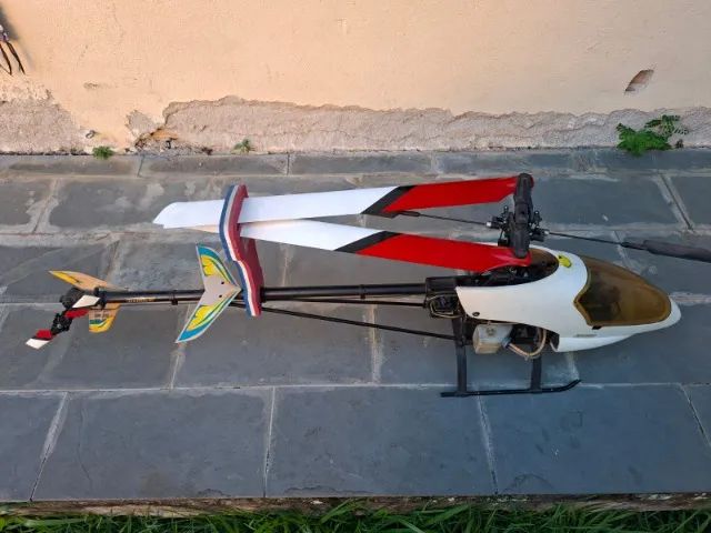 Kit Helimodelismo Profissional Nitro: Motor OS .32 + Giro Futaba GY401 + 2 Rádios + Acessó