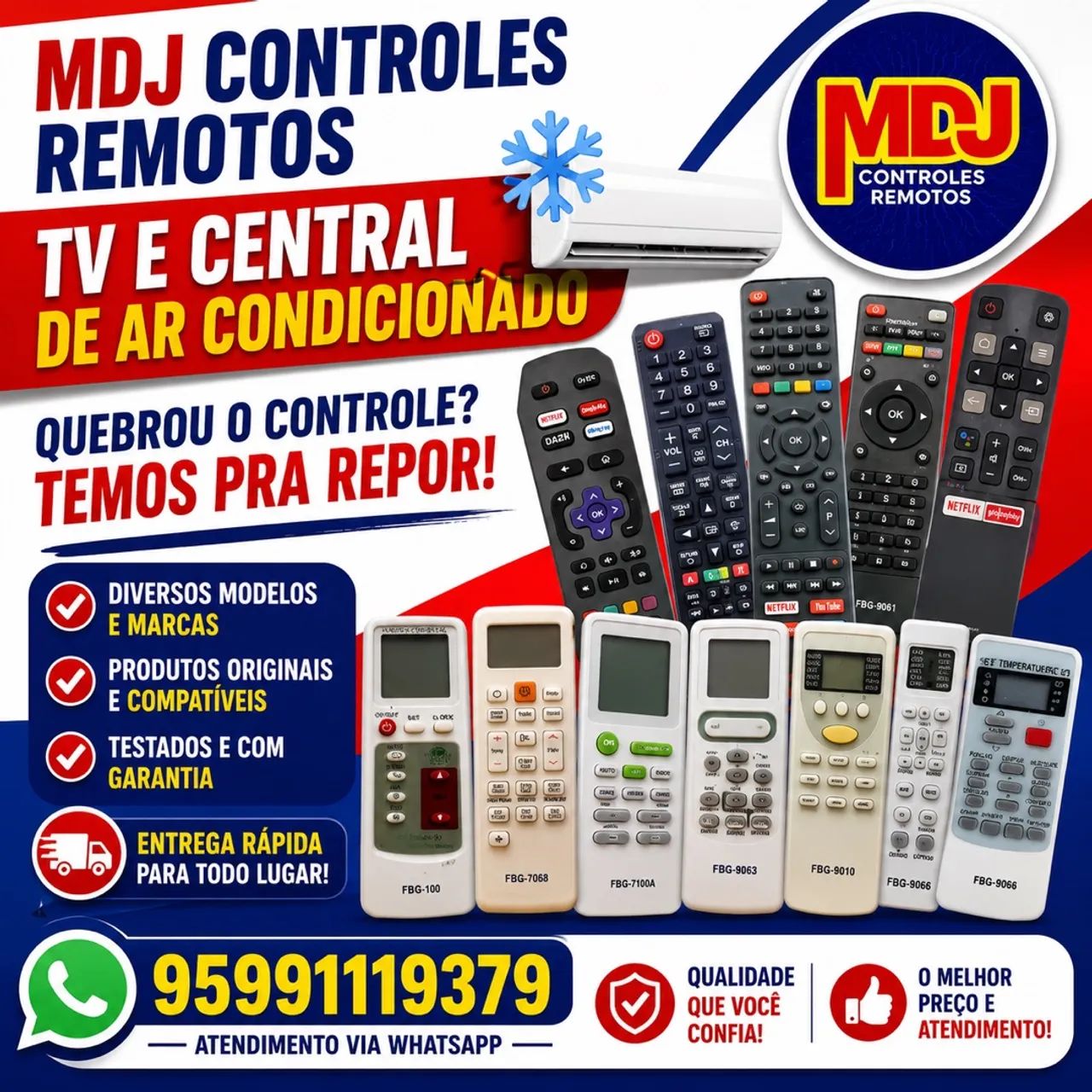 Controles pra tv
