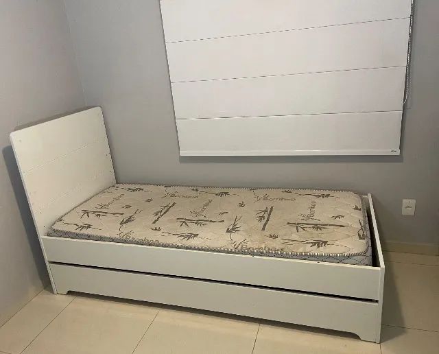 Cama de solteiro com cama auxiliar. Acompanha 1 colchão.  - Foto 2