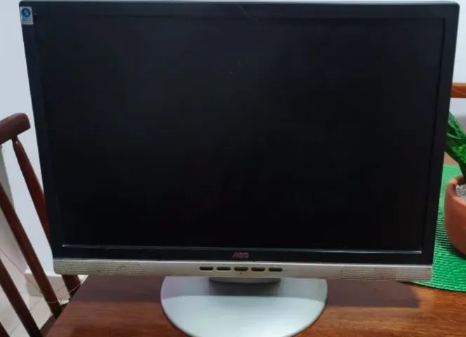 Monitor Aoc 19 Polegadas Lcd 912vwa Widescreen Vga Dvi Preto (Usado) - Foto 2