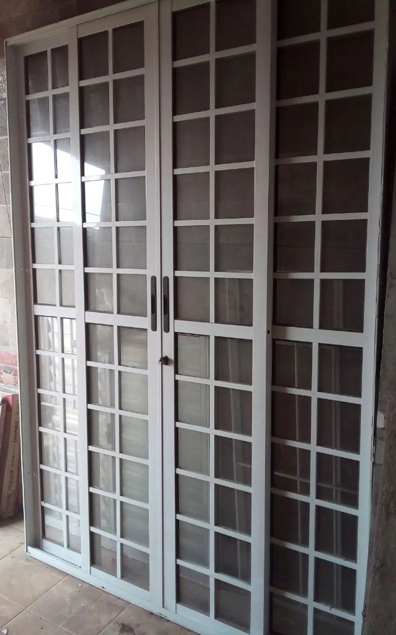 Porta travessa 4 folhas - Alumínio Branco - EBEL - Foto 3