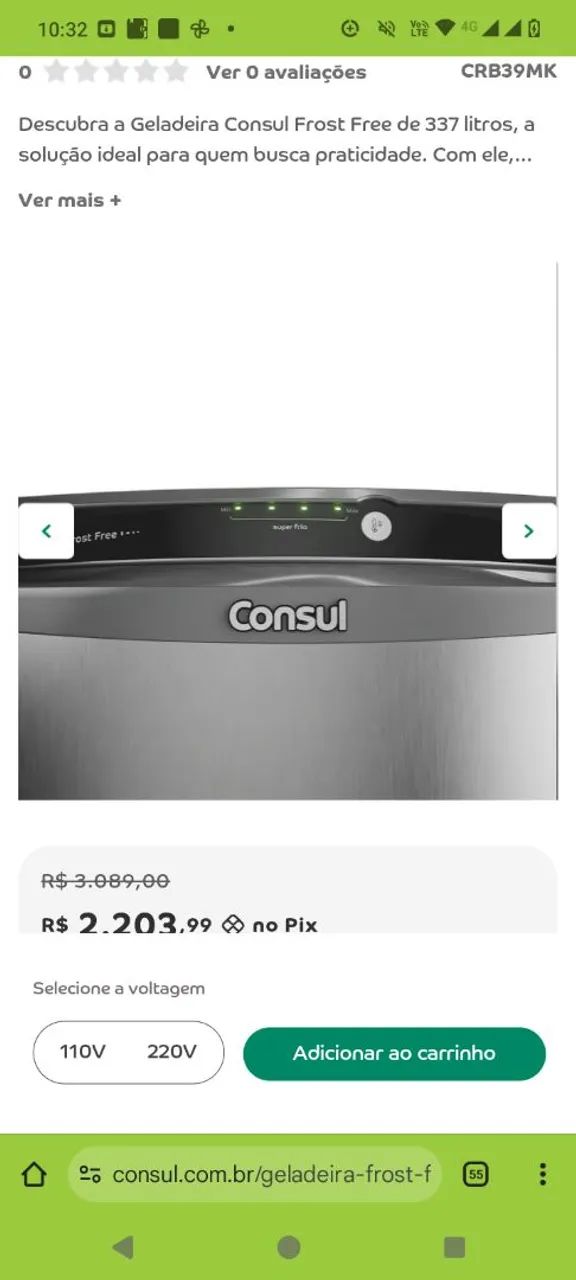 Vendo geladeira Consul Frost Free Semi nova  - Foto 3