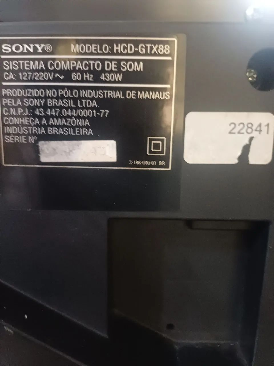 $$ CENTRAL SONY GTX 88 $$ defeito $$ - Foto 5